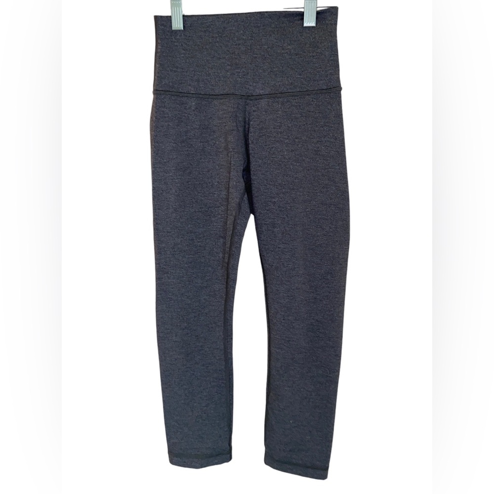 Lululemon Wunder Under Crop Leggings High Rise Luxtreme 21" Gray Sz 4 Yoga Pants